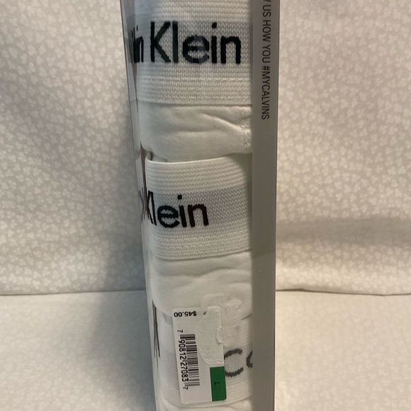 Calvin Klein Men's Cotton Stretch 3-Pack White Boxer Brief - Picture 3 of 5